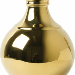 Heinen Delfts Blauw Vaas Goud D 11 H 14 Cm