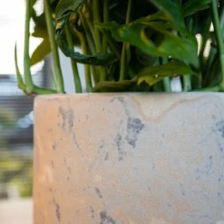 TS Bloempot Linn Crème D 21 H 21 Cm -Groen Blik Verkoop 8711355258467 2