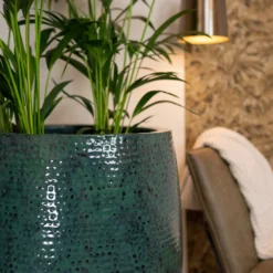 TS Bloempot Thom Donkergroen D 54 H 44 Cm -Groen Blik Verkoop 8711355856816 4