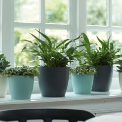 Elho Bloempot Brussels Rond D 25,1 H 23,1 Cm Antraciet