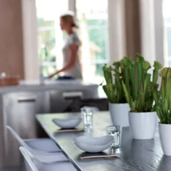 Elho Bloempot Brussels Diamond Rond D 29,6 H 27,2 Cm Wit 8 Elho Bloempot Brussels Diamond Rond D 29,6 H 27,2 Cm Wit -Groen Blik Verkoop 8711904273903 4