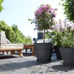 Elho Bloempot Vibia Campana Antraciet D 40 H 33,4 Cm -Groen Blik Verkoop 8711904333218 3