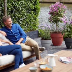 Elho Bloempot Vibia Campana Antraciet D 40 H 33,4 Cm -Groen Blik Verkoop 8711904333218 4