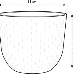 Elho Bloempot Fuente Bruin D 38 H 31 Cm -Groen Blik Verkoop 8711904480400 5