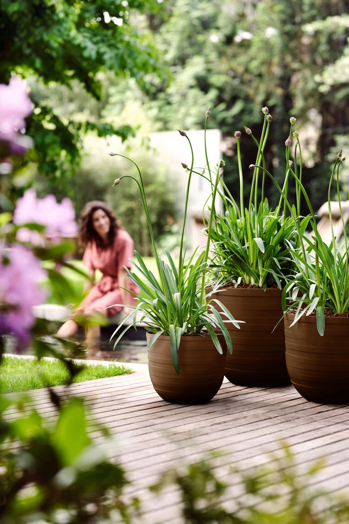 Elho Bloempot Fuente Bruin D 46,5 H 38 Cm 4 Elho Bloempot Fuente Bruin D 46,5 H 38 Cm - Afbeelding 4