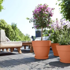 Elho Bloempot Vibia Terracotta D 55 H 47 Cm -Groen Blik Verkoop 8711904483135 3