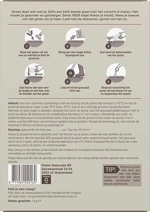 Pokon Graszaad Herstel Sos 1 Kg 2 Pokon Graszaad Herstel Sos 1 Kg - Afbeelding 2