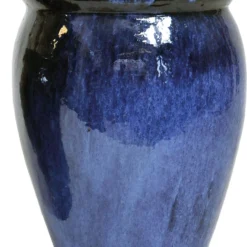 Mega Collections Bloempot Delta Blauw D 38 H 50 Cm