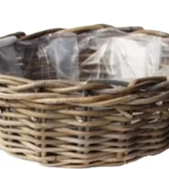 Van Der Leeden plantenmand grijs D 40 H 14 cm