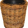 Van Der Leeden Plantenmand Abaca Bruin D 35 H 30 Cm