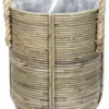Van Der Leeden Plantenmand Streep Grijs D 35 H 40 Cm