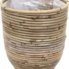Van Der Leeden Plantenmand Streep Naturel D 24 H 24 Cm