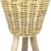 Van Der Leeden plantenmand Op Poten naturel D 27 H 42 cm