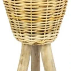 Van Der Leeden plantenmand Op Poten naturel D 33 H 45 cm