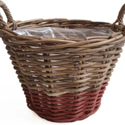 Van Der Leeden Plantenmand Marie Naturel / Rood D 35 H 25 Cm