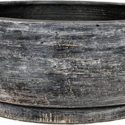 HS Bloempot Op Voet Madrid Zwart D 24 H 9 Cm