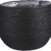Mica Decorations Plantenmand Jorck Zwart D 22 H 19 Cm