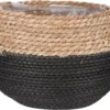 Mica Decorations Plantenmand Jorck Naturel / Zwart D 22 H 19 Cm