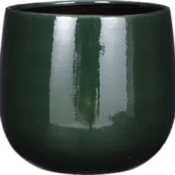 Mica Decorations Bloempot Palm Leaf Groen D 29 H 25 Cm