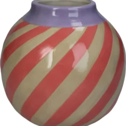 HD Collection Vaas Roze / Wit / Paars D 16 H 15,6 Cm