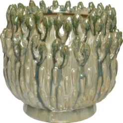 Decoris Vaas Groen D 17,5 H 17 Cm