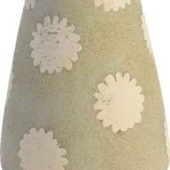 Decoris Vaas Stippen Groen / Wit 18 X 18 X 27 Cm