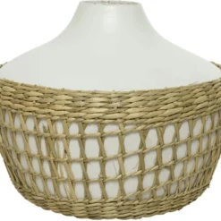 Decoris Vaas Wit 22 X 22 X 17 Cm