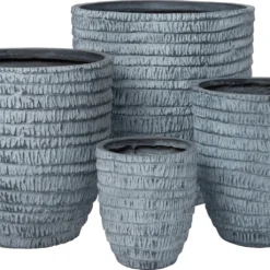 Intratuin Bloempot Wesley Grijs D 24 H 28 Cm -Groen Blik Verkoop 8720196014651 2