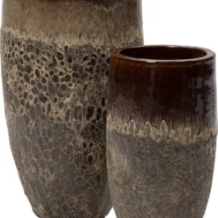 Intratuin Bloempot Amin Bruin D 48 H 88 Cm -Groen Blik Verkoop 8720196022779 2