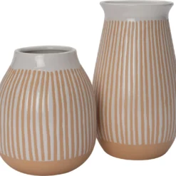 Intratuin Vaas Oxo Bruin D 15,5 H 18 Cm -Groen Blik Verkoop 8720196029679 2