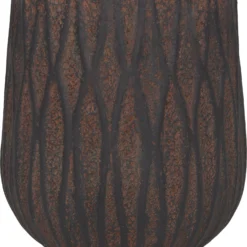 Intratuin Bloempot Vesuvius Bordeaux / Zwart D 54 H 60 Cm