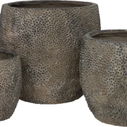 Intratuin Bloempot Donny Grijs D 26 H 25 Cm -Groen Blik Verkoop 8720196118410 2