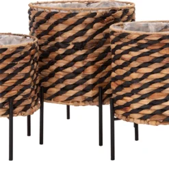 Intratuin Plantenmand Op Poten Amani Naturel D 20 H 17 Cm -Groen Blik Verkoop 8720196141517 2