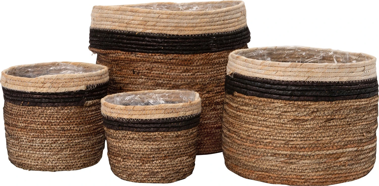 Intratuin Plantenmand Pipa Naturel / Zwart / Bruin D 18 H 18 Cm 2 Intratuin Plantenmand Pipa Naturel / Zwart / Bruin D 18 H 18 Cm - Afbeelding 2