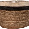 Intratuin Plantenmand Pipa Naturel / Zwart / Bruin D 18 H 18 Cm