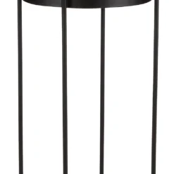 Mica Decorations Bloempot Op Standaard Zwart D 38 H 91 Cm