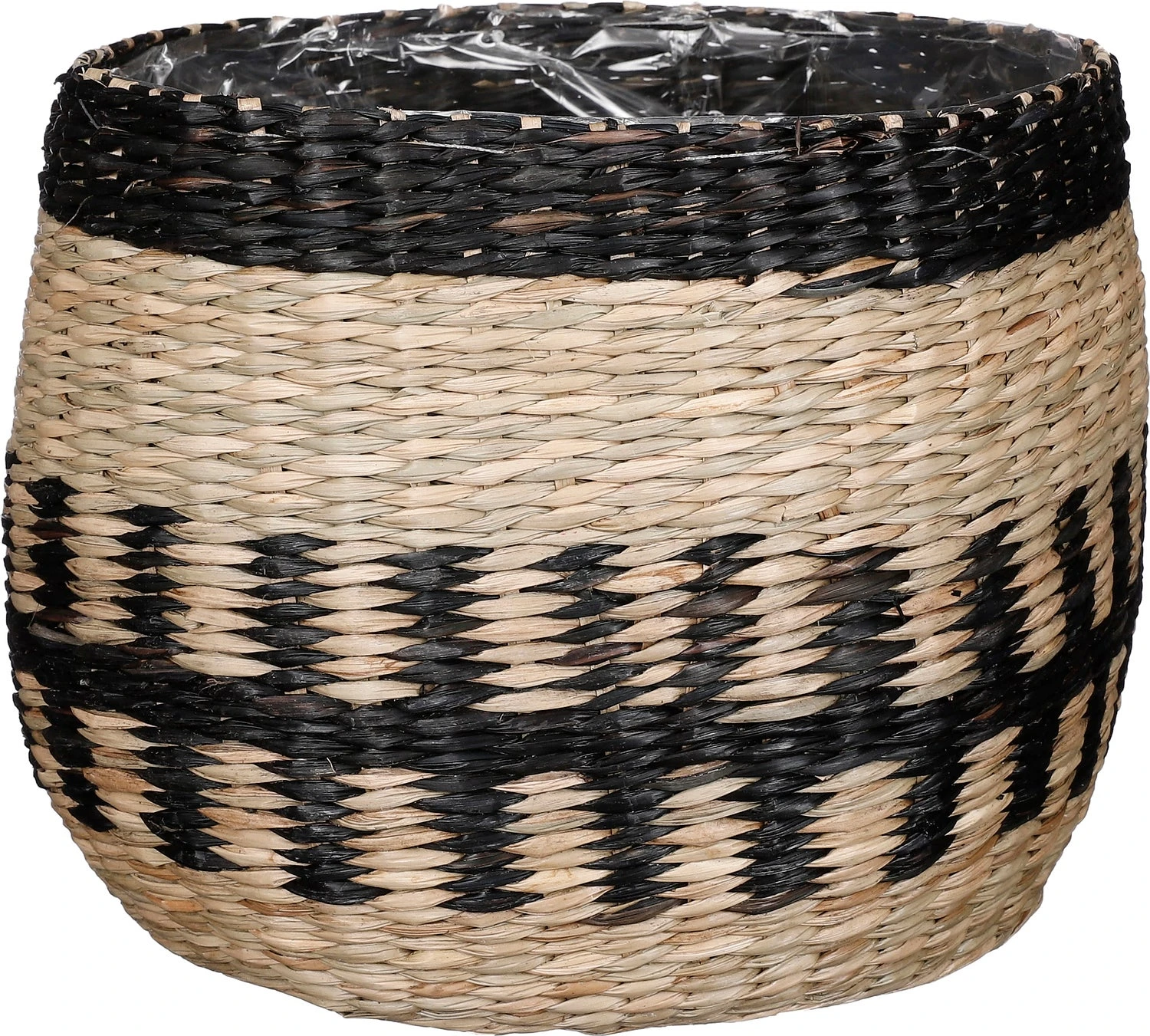 Mica Decorations Plantenmand Hamar Naturel / Zwart D 25 X H 20 Cm 1 Mica Decorations Plantenmand Hamar Naturel / Zwart D 25 X H 20 Cm