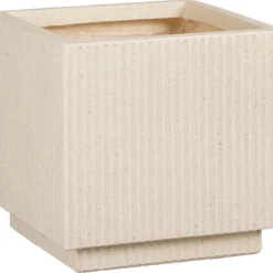 Mica Decorations Bloempot Quito Beige 25 X 25 X 25 Cm
